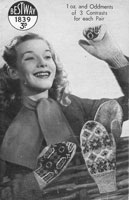 vintage bestway fair isle glove knitting pattern 1940s