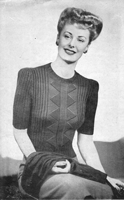 vintage ladies twin set knitting pattern fro m1940s