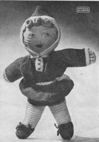 vintage knitting pattern knitted doll