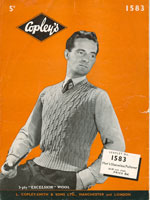 vintage knitting mens sleeveless pullover