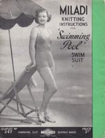 vintage bathing costume knitting pattern for ladies 1940s