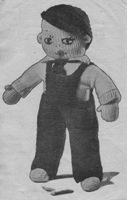 vintage toy  knitting pattern knitted doll desmond 1950s
