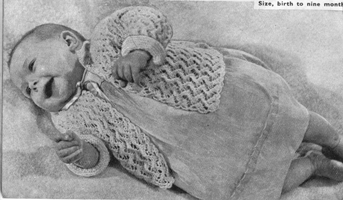 vintage baby knitting pattern for matinee jacket 1940s