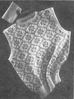 vintage man's fair isle jumper knitting pattern from 1940s