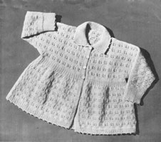 vintage baby jacket matinee knitting pattern from 1940s