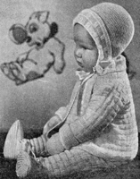 vintage baby pram set knitting pattern from 1920s