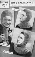 vintage boys balaclava helmet knitting pattern from wartime 1940s