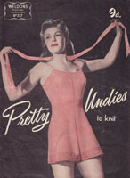 vintage ladies cami knickers knitting pattern 1940s