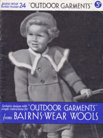 vitnage girls coat and hat knitting pattern 1930s 2 to 3 years old