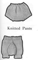 vintage piltch and knickers knitting pattern from 1920