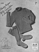 vintage land army land girls jumper and socks long socks stockings 1940s