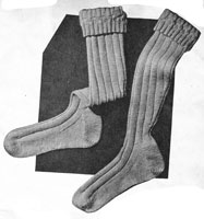 vintage knitting pattern for land army socks 1940s