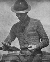 vintage army cardigan knitting pattern 1940s