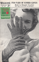 vintage ladies glove knitting pattern 1940s