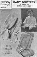 vintage baby bootees knitting pattern 1930s