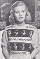vintage sundy graphic knitting pattern fair isle ladies jumper