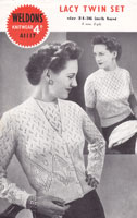 weldon a1117 lacy twins et butter fly design 1940s
