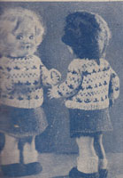 vintage rosebud twins knitting patterns 1951