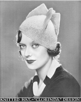 vintage ladies 1920s hat knitting pattern
