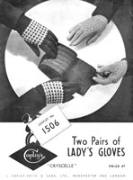 vintage ladies fair isle glove knitting pattern from 1940s  copleys1506