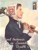 vintage lavenda 234 ladies bonnet and mittens in fair isle knitting pattern from 1940s