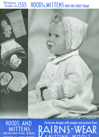 vintage knitting pattern baby bonnets