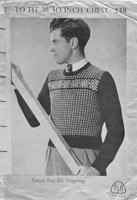 vintage mens fair isle jumper 1950s