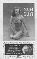 vintage knitting 1940s fair isle swim suit