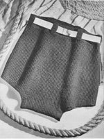 vintage kinitting pattern for mens swim trunks 1940