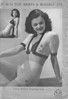 vintage knitting pattern for ladies swim suit 1940s