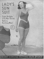 ladies swim suit from 1940s