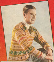 Vintage Mens Fair Isle knitting pattern