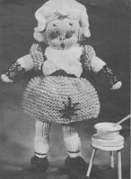 vintage toy knitted doll