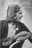 vintage angora gloves knitting pattern and hat
