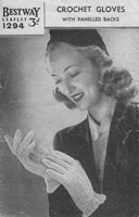 vintage glove knitting pattern 1940s