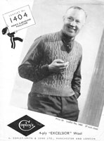 vintage mens 1930s jumper knitting pattern
