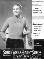 vintage mens jumper knitting pattern 1930s