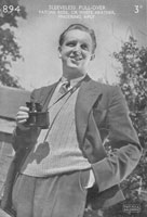 vintage mens sleeveless pullover slip over tank top knitting patterns 1940s