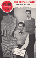 vintage men's wartime slipover knitting pattern 1940s 36-40 inch chest in 4ply