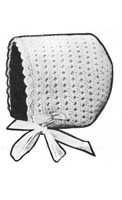 vintage baby bonnet from pre 1920s knitting pattern