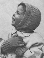 vintage baby boys balaclava knitting pattern 1950s