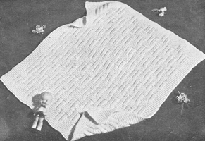 vintage blanket knitting pattern from 1950s
