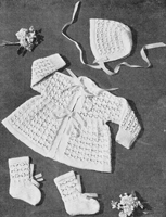 vintage matinee knitting pattern from 1940s