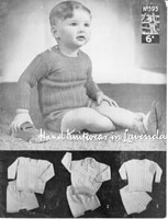 vintage baby boy knitting pattern for suits 1940s