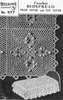 vintage bed spread crochet pattern from 1940s