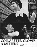 vintage ladies angor collar and gloves 1950s