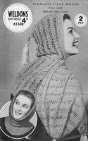 vintage ladies snood and lace hooded scarf 1940s