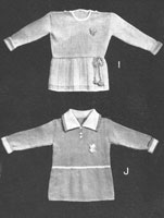 vintage little girls dress knitting pattern from 1930s