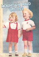 vintage knitting pattern for girls and boys set from1940s