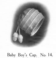 vintage baby boy cap knitting pattern from 1920